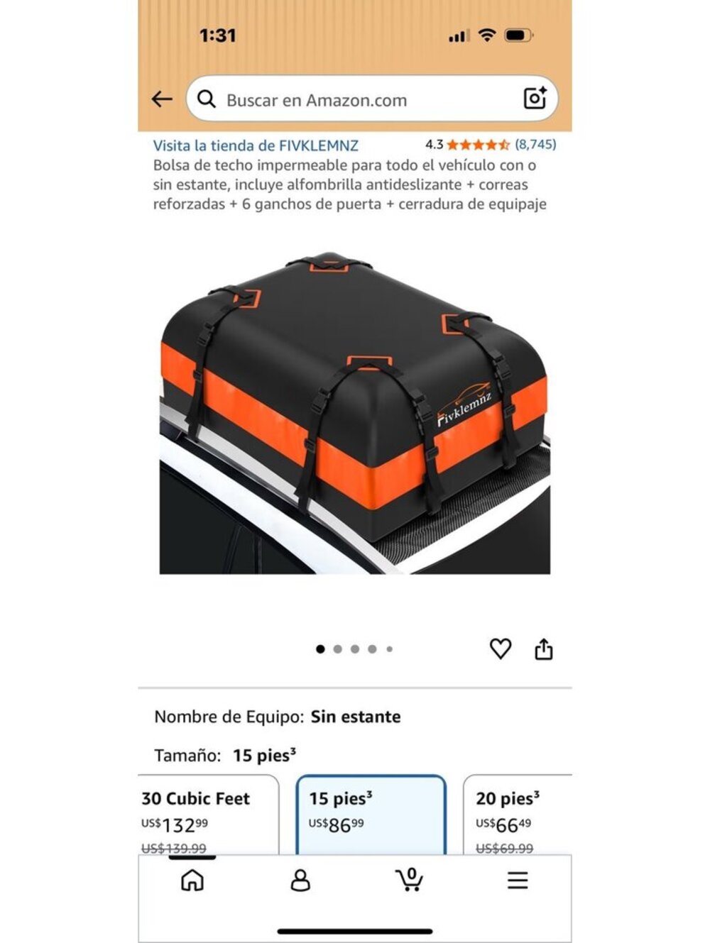 Waterproof roof bag